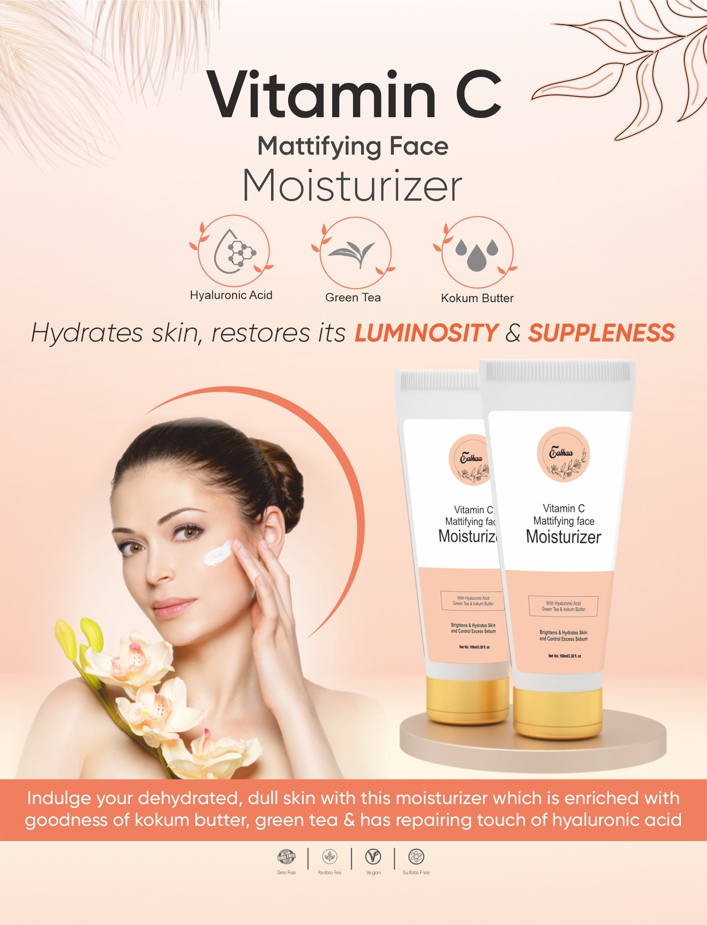 Vitamin-C Moisturizer and Face Serum - Hydrating, Brightening, Anti-Aging
