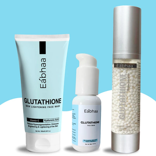 Glutathione Glow Pack: Glutathione Face Cream, 3D Serum, & Face Wash