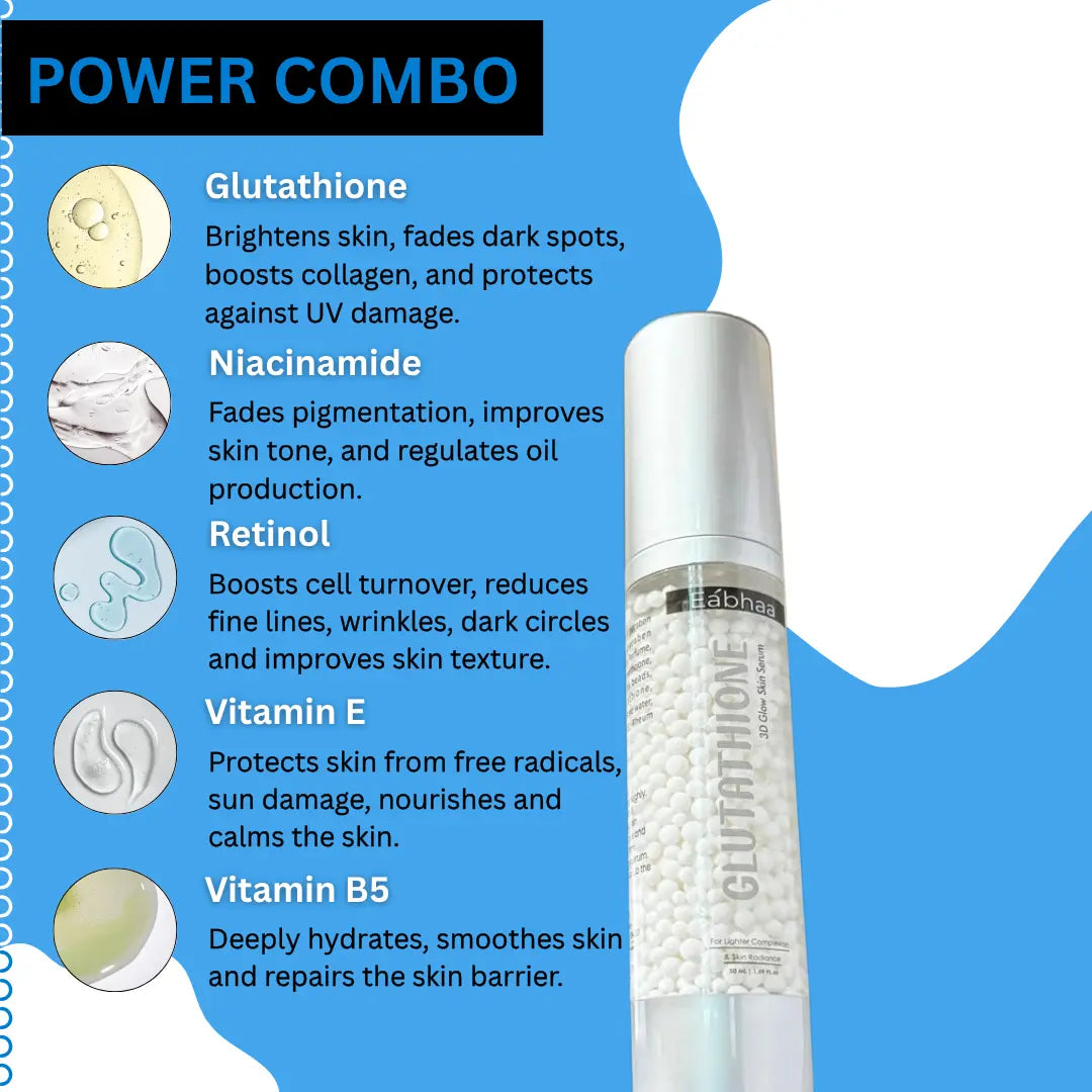 Eabhaa Glutathione 3D Glow Skin Serum – Brighten & Rejuvenate