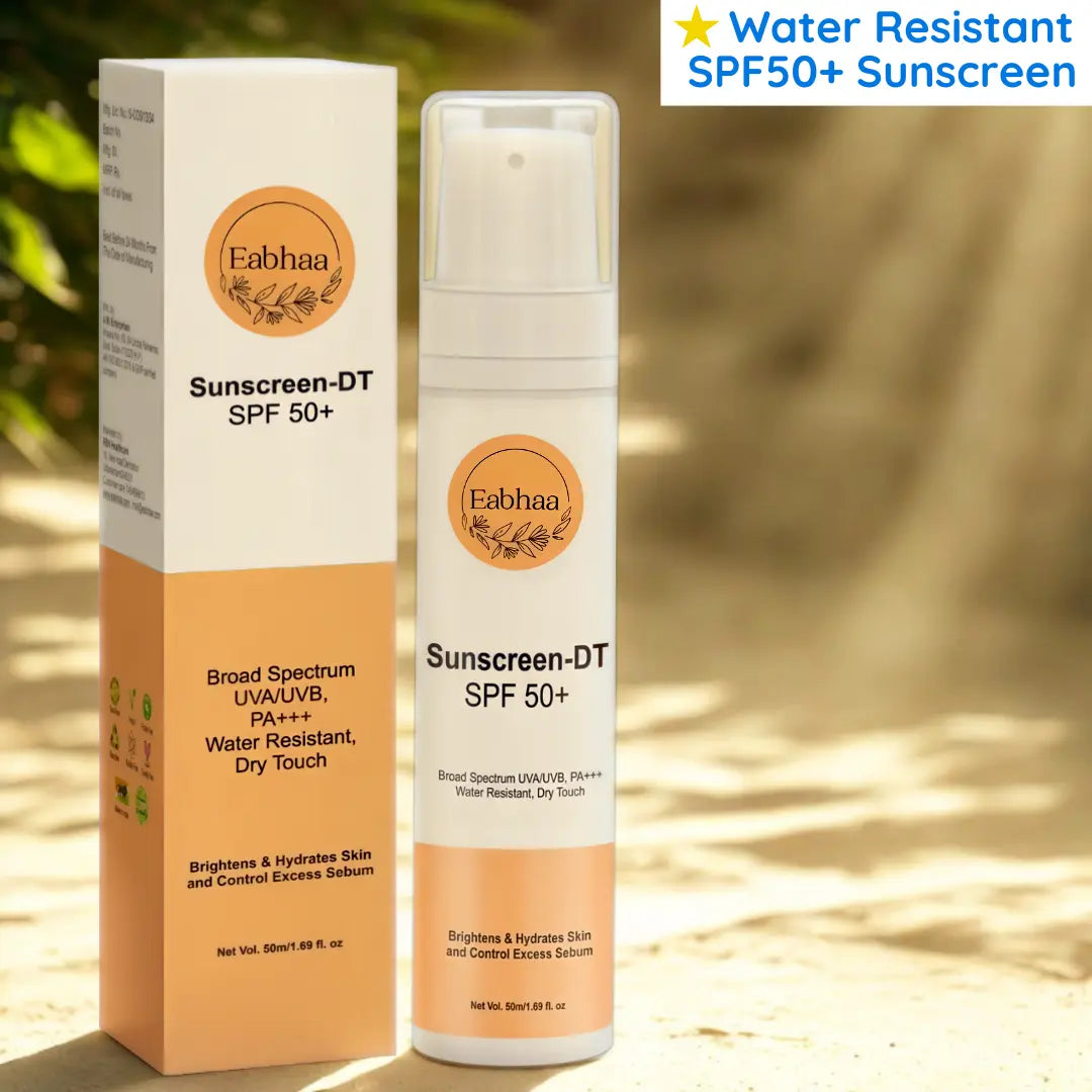 Eabhaa Sunscreen-DT Gel SPF 50 PA+++, Dry Touch, UVA/UVB Protection, 50ml