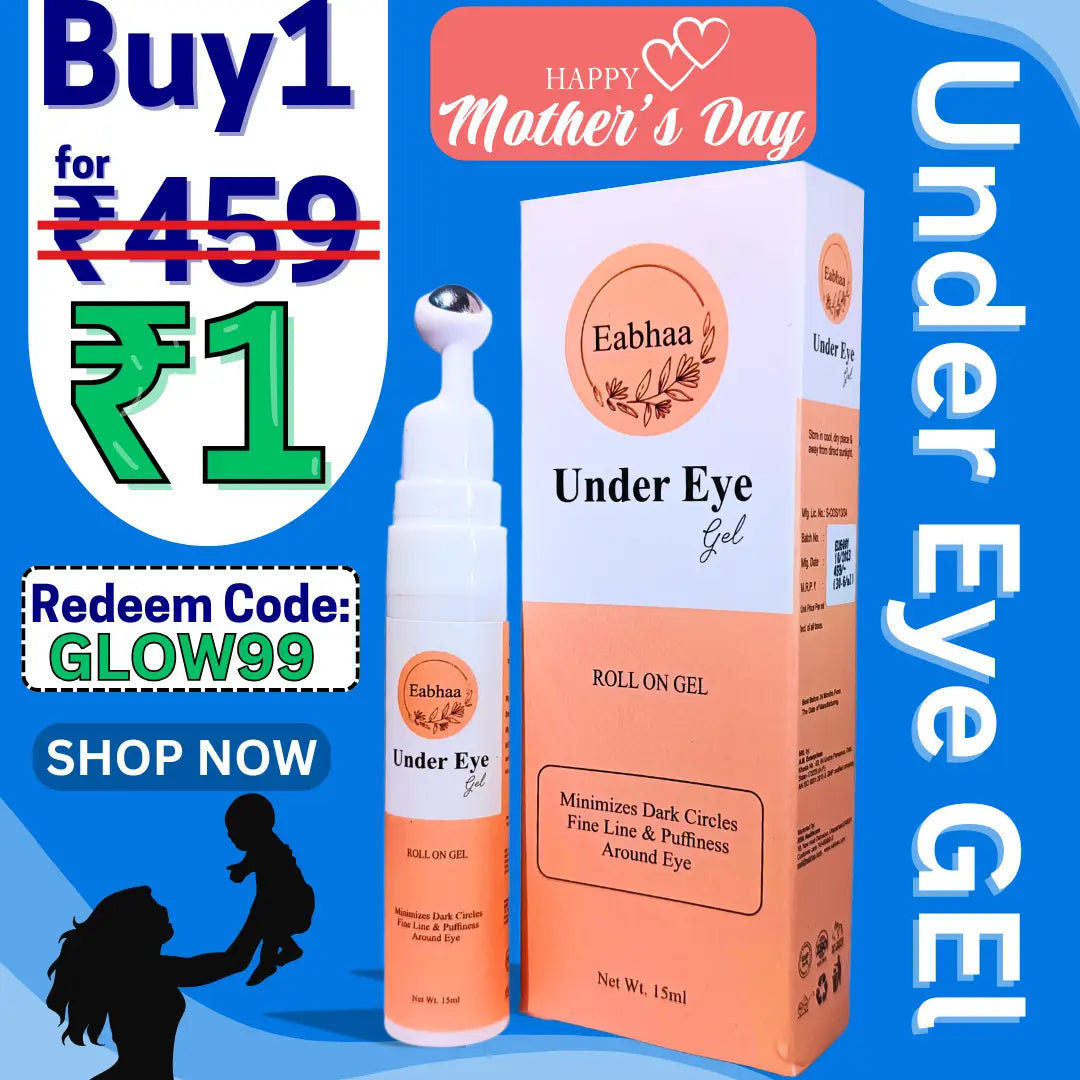 Eabhaa Under Eye Gel (15 ml) – Brightening, Anti-Aging, Dark Circles, India