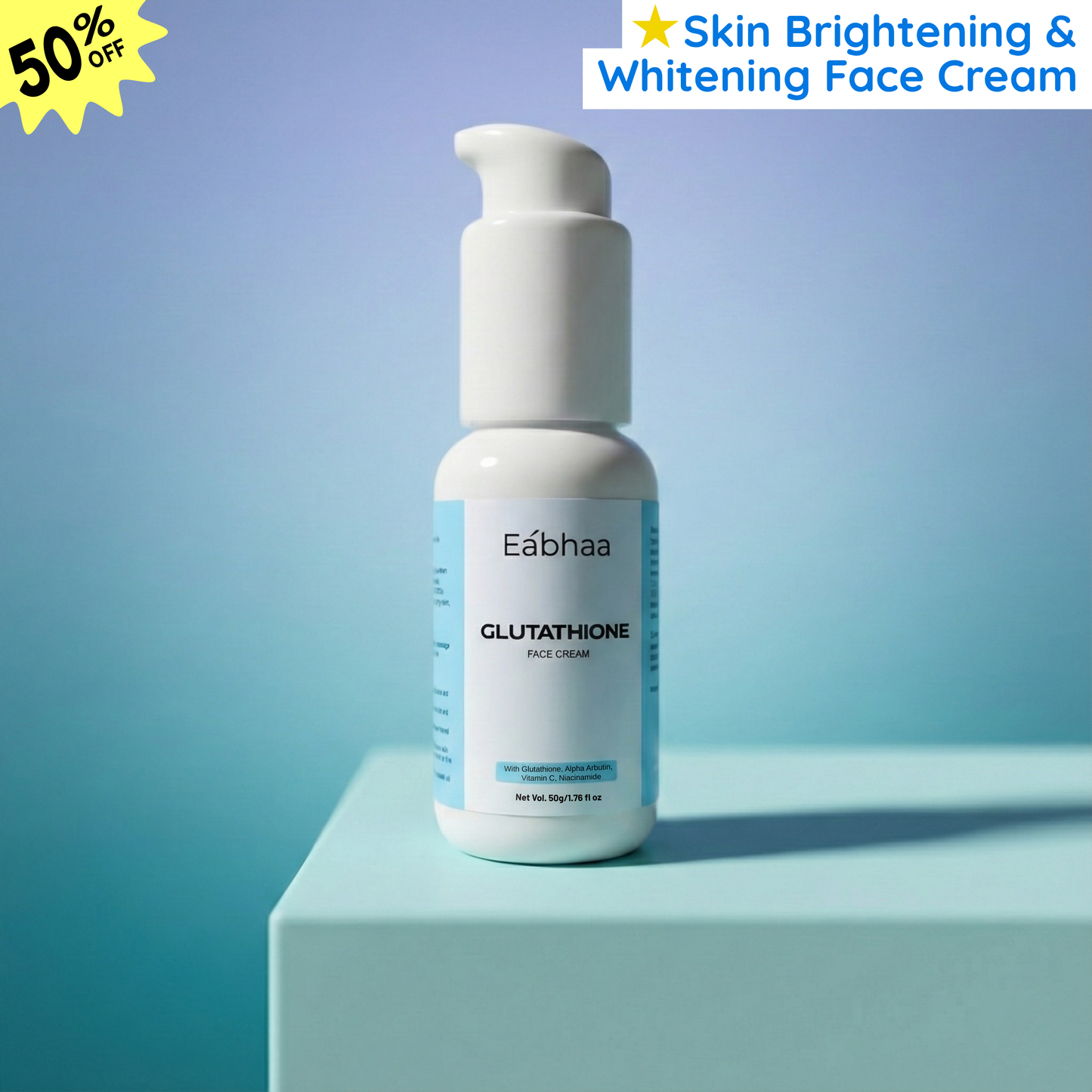 Eabhaa Glutathione & Vitamin C Face Cream for Women & Men (50g)