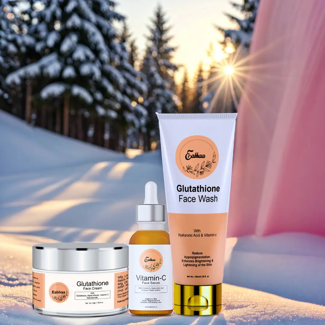 Eabhaa Winter Radiance Combo: Glutathione Face Cream, Face Wash & Vitamin C