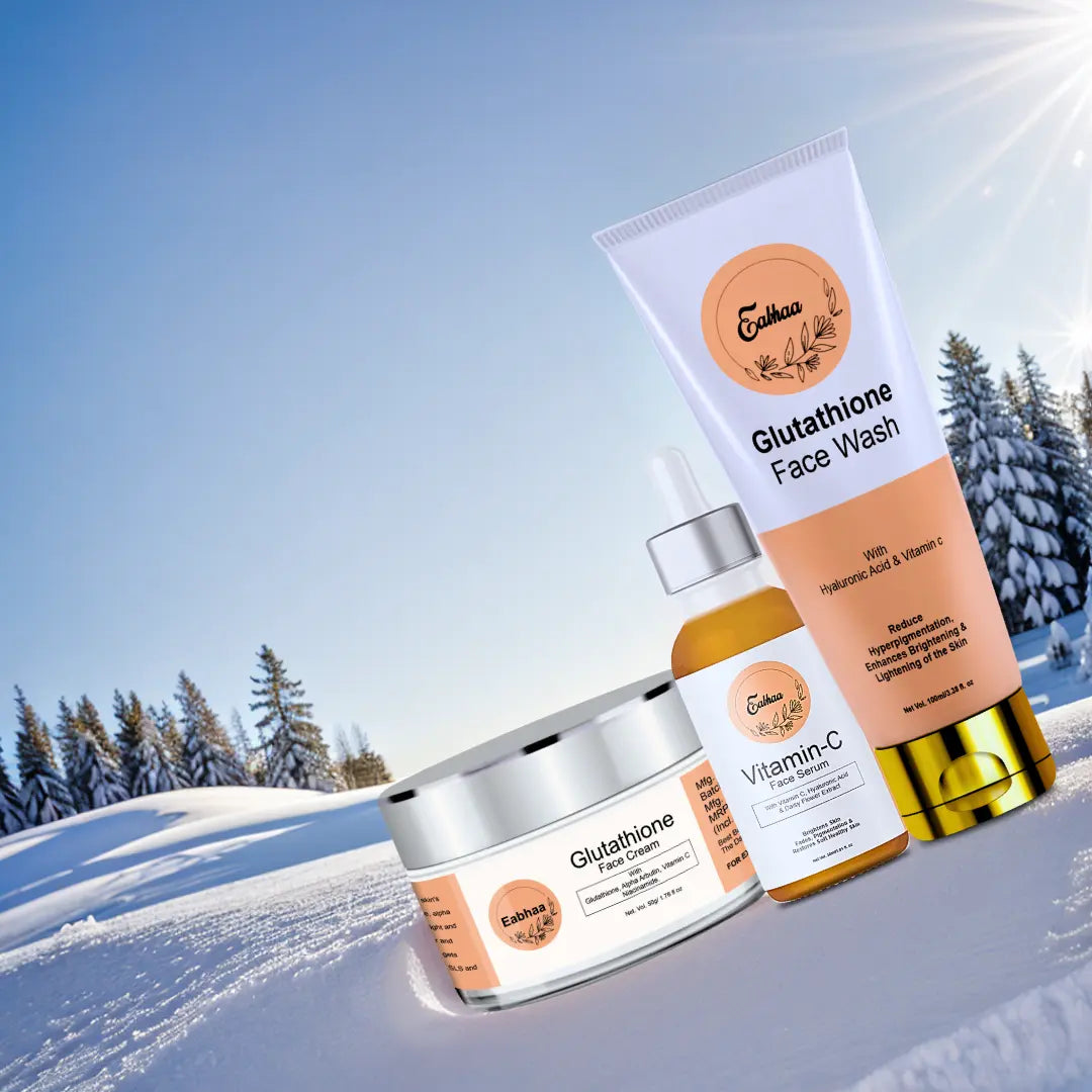 Eabhaa Winter Radiance Combo: Glutathione Face Cream, Face Wash & Vitamin C