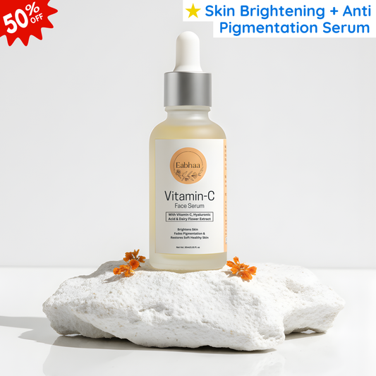 Eabhaa Vitamin C Face Serum for skin brightening and anti-pigmentation with Hyaluronic Acid and Daisy Flower Extract