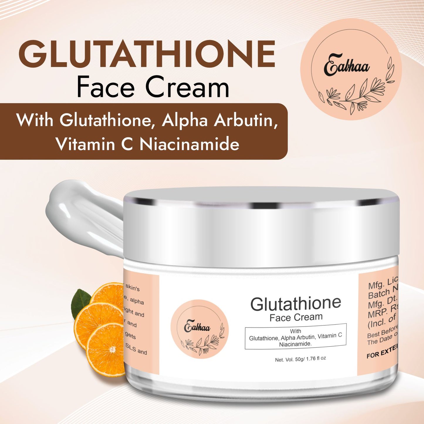 Face Cream Online Shop- Eabhaa Face Cream for Women And Men, Glutathione Face Cream, Vitamin C Cream for Skin Whitening (50g)