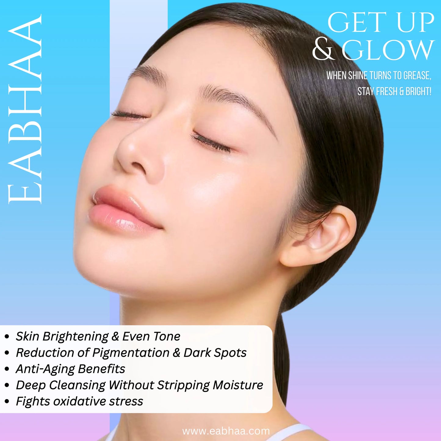 Eabhaa Glutathione Face Wash for Men and Women, Vitamin C Face Wash for Skin Whitening (100ML)