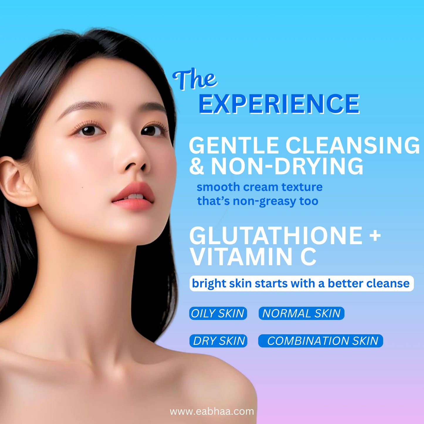 Glutathione Face Wash for Women And Men, Vitamin C Face Wash for Skin Whitening (100ML) – EABHAA