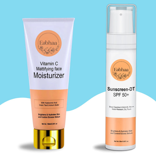 Sunscreen DT SPF50+ & Vitamin-C Moisturizer - Sun Protection & Brightening