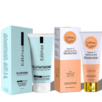 Glutathione & Vitamin C Face Wash & Moisturizer - Skin Whitening India