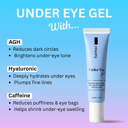 Eabhaa Under Eye Gel (15 ml) – Brightening, Anti-Aging, Dark Circles, India