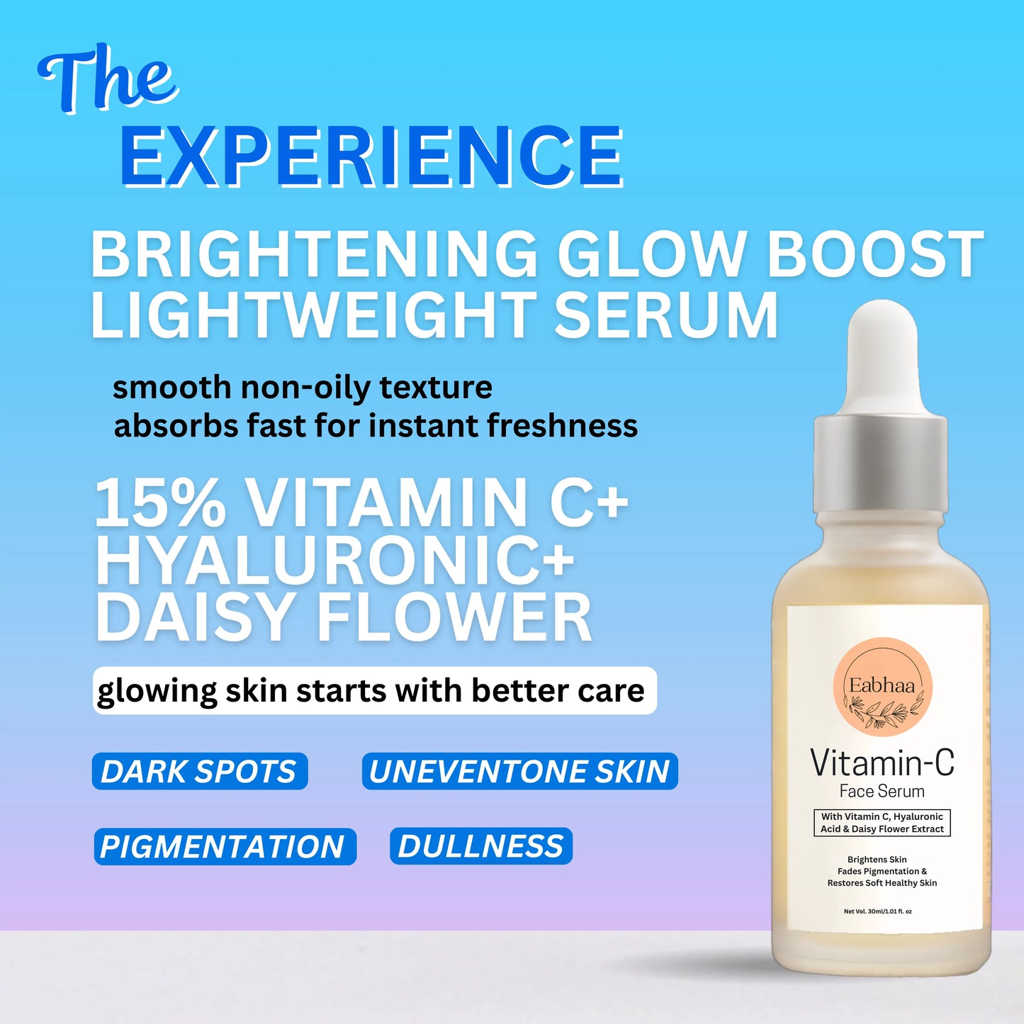 Vitamin C Face Serum with Hyaluronic Acid, Anti-Pigmentation (30ML) for Men & Women