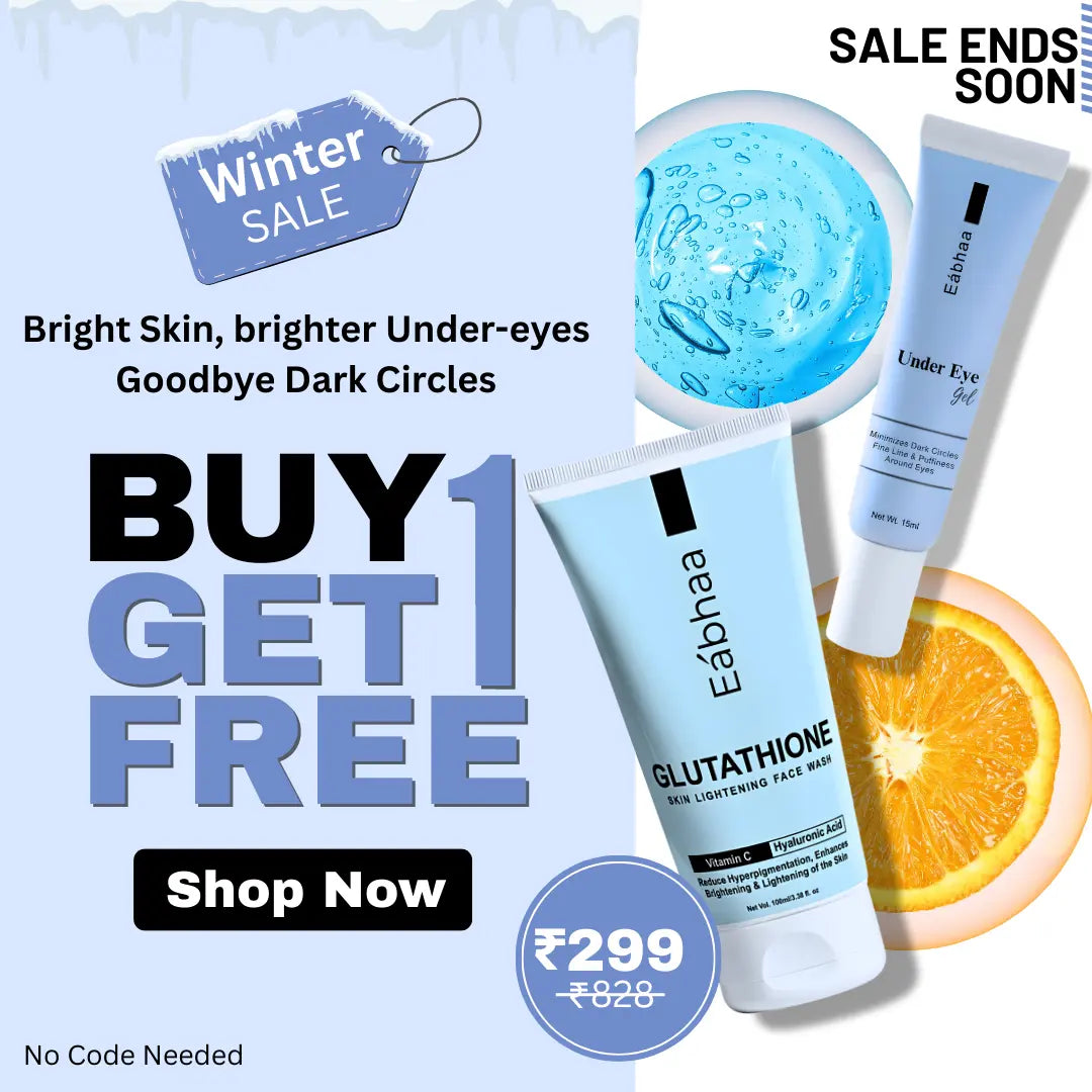 Glutathione Face Wash & Under Eye Gel Combo | Bright Skin & Dark Circles