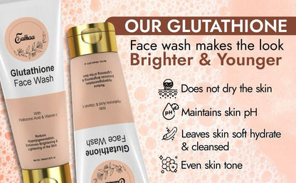 Glutathione & Vitamin C Face Wash & Moisturizer - Skin Whitening India