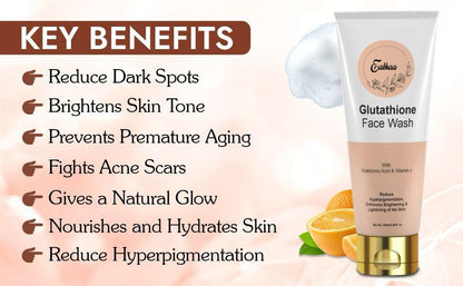 Glutathione & Vitamin C Face Wash & Moisturizer - Skin Whitening India