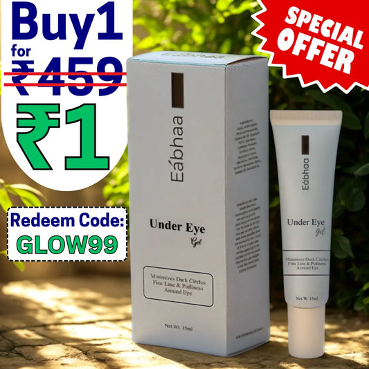 Eabhaa Under Eye Gel (15 ml) – Brightening, Anti-Aging, Dark Circles, India